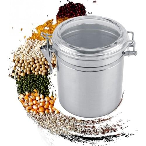 Stainless Steel Coffee Container Vacuum Sealed Storage Jar Food Container Airtight Cans Coffee Beans Storage Tank For Coffee Bea