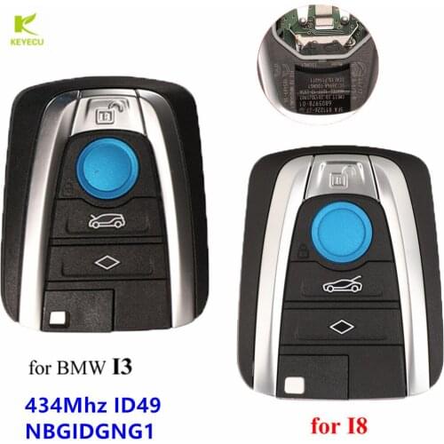 KEYECU OEM New 4 Button KEYLESS CONTROL Smart Key fob 434MHZ for BMW i3 i8 2015 2016 2017 2018 Fcc NBGIDGNG1 Pn 2013DJ5983