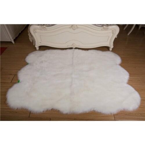 Faux Fur rugs Luxury Faux Sheepskin Carpet for livingroom Bedroom Seat Pad Fur Plain Fluffy Soft Area Rug Tapetes Sofa cushion