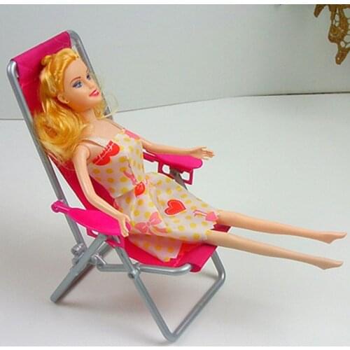 Doll Folding Chair Cute Miniature Simulation Living Room Decoration House Game Gifts For Kids Dollhouse Furniture