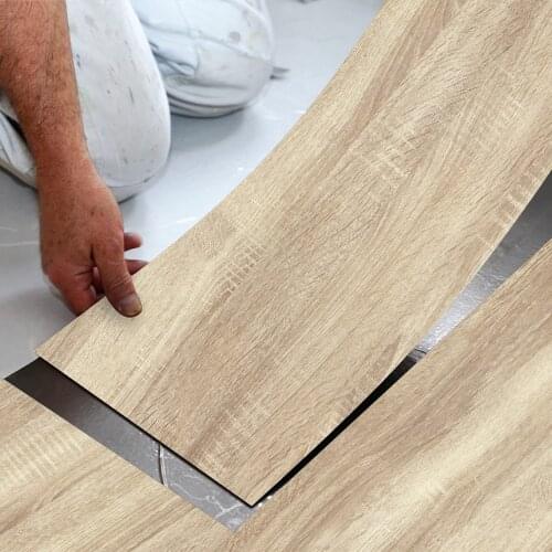 Wonderlife 1PCS Modern Style Floor Stickers Wood Grain PVC Waterproof Self-adhesive Bedside Wall Decoration Wallpaper Decor