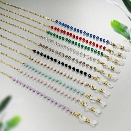 New2021 Reading Glasses Chain For Women Sunglasses Cords Casual Pearl Beaded Acrylic Masked Chains Eyeglass Eyewear Lanyards