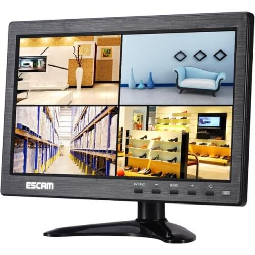 Distinctive ESCAM T10 10 inch TFT LCD 1024x600 Monitor with VGA HDMI-compatible AV BNC USB for PC CCTV Security Camera