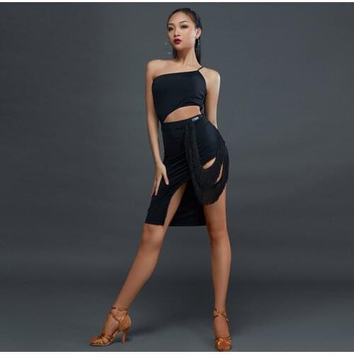 New Latin Dance Dress For Women Sexy Fringe Practice Clothes Female Standard Ballroom Dance Competition Stage Dresses DWY4655