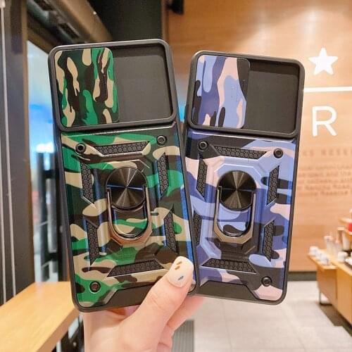Camouflage Anti-fall Ring buckle holder Case For Xiaomi Redmi Note 10 Pro Max 10S Poco M3 Pro Shockproof Armor Cover Phone Case