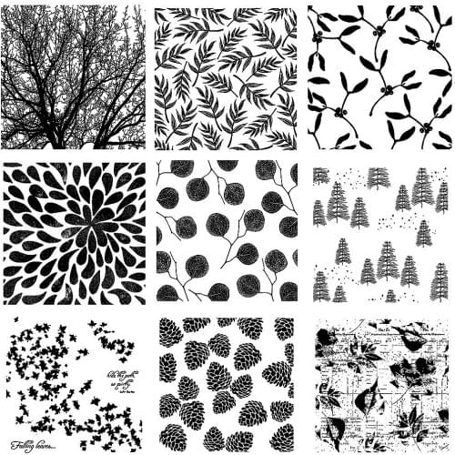 14x14cm Leaves Fall Clear Stamps Transparent Seal Silicone Seal TPR Christmas Wedding Roller Stamps DIY Scrapbook Album Card