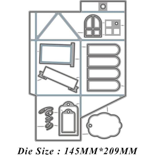 Christmas Cut Die 3D Milk Carton Candy Box Bag Cut Metal Cutting Dies Diy Molds Scrapbooking Paper Making Die Cuts Crafts