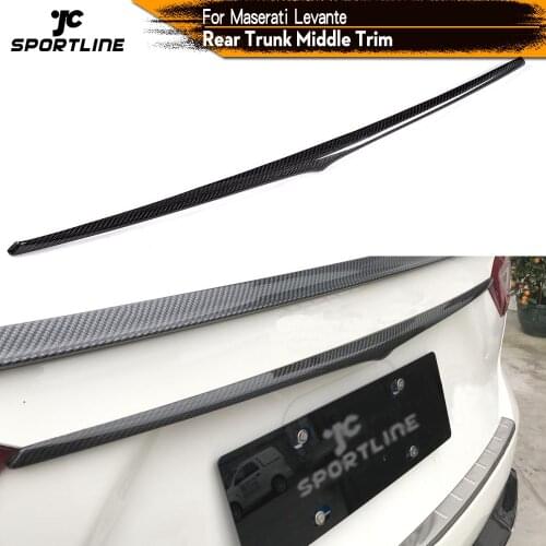 Rear Trunk Spoiler Boot Lip Wing Spoiler Tim For Maserati Levante 2016 - 2020 Carbon Fiber Rear Trunk Middle Trunk Spoiler
