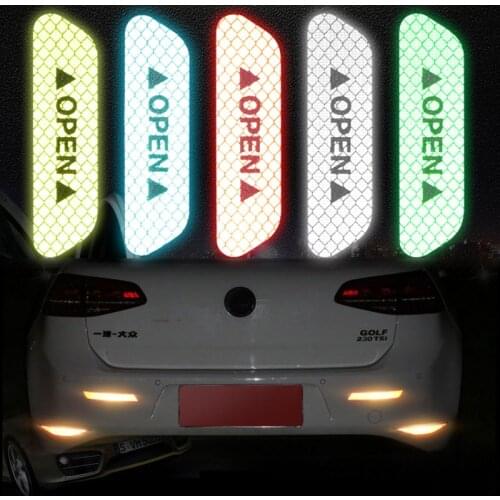 Car door reflective stickers open door warning anti-collision stickers wheel eyebrows modified car decoration creative stickers