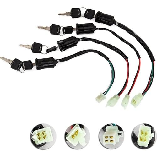 1pcs Universal Motorcycle Motorbike Ignition Switch Key With Wire for Yamaha for Honda for Suzuki Scooter ATV Moto Accessories