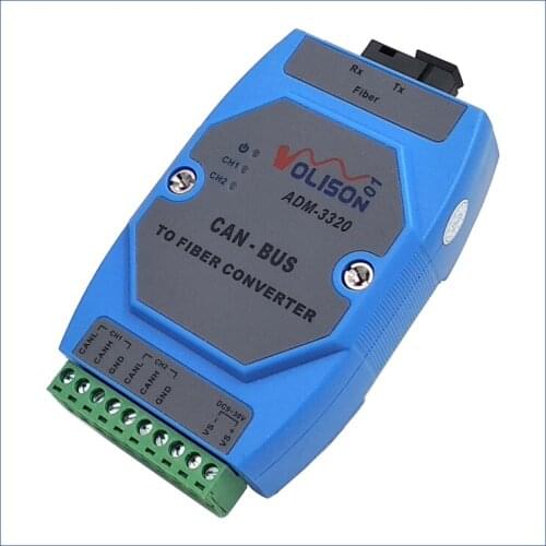 1 Pair 2 Port CAN BUS to Fiber Optic Converter Hub Repeater SingleMode Multimode, SC/FC/ST Interface
