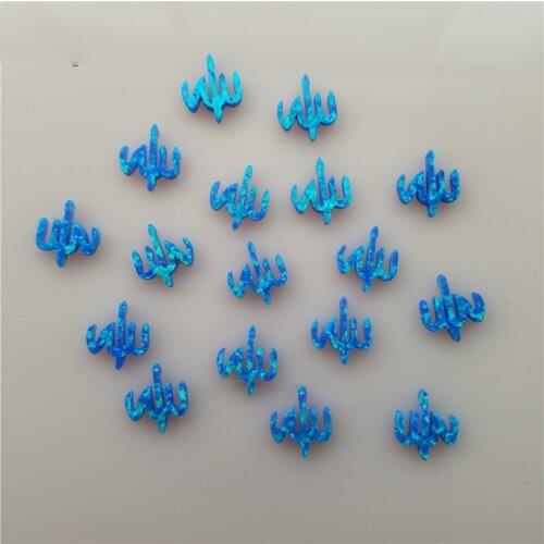 10pcs/lot Factory Direct sale Synthetic Blue opal allah Shape pendant with drilled hole