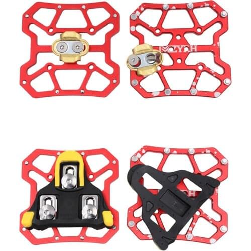 2pcs Durable Clipless Pedal Classic Delicate Aluminum SPD KEO Bicycle Clipless Pedal Platform Adapters Bike Cycling Accessories