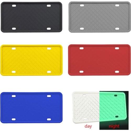 2021 New Silicone Universal License Plate Frame Preventing Scratch Protector Waterproof Antirust Anti-shake Cover