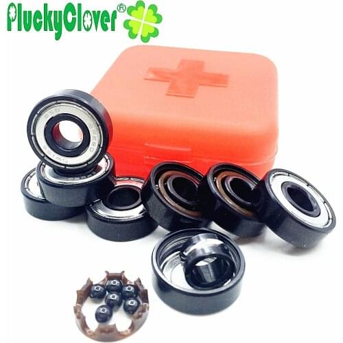 8pc Bsb Swiss Speed bearing 608 White or Black Pottery Beads ZrO2 or Si3N4 hybrid ceramic bearing skate for SEBA HV IGOR TRIX K