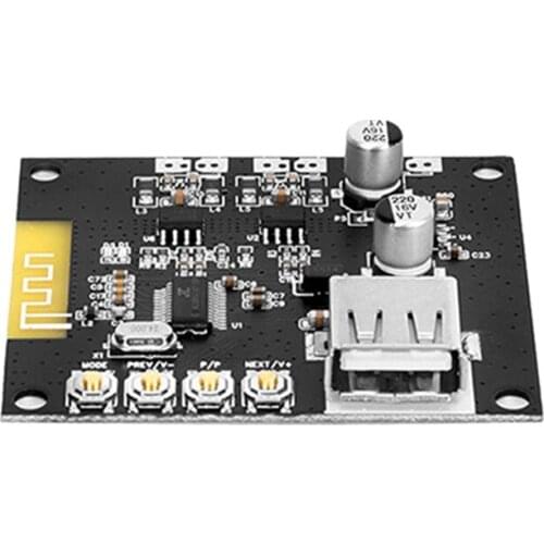 AVN-302 Car Speaker Audio Power Amplifier Board 2.0 Stereo 7.4V-14.4V USB Bluetooth 5.0 Lossless Decoding 27Wx2