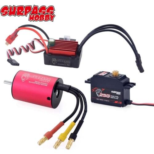 Waterproof KK Combo 2838 3200KV 3600KV 3700KV 4400KV Brushless Motor w/ 35A ESC Servo for HSP Tamiya Axial 1/16 1/14 RC Car