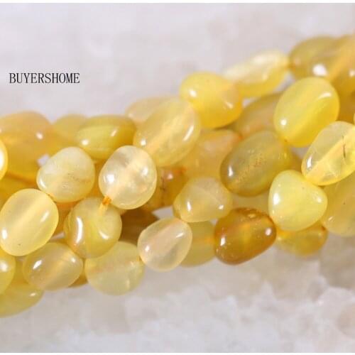 Loose Beads 6x7-8x11MM Natural Yellow Stone Beads Fit Necklace Bracelet Earrings String 16" Free Shipping S079