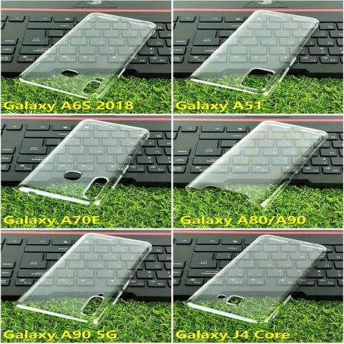 For Samsung Galaxy A80/A90 A6S A51 A70E A90 5G J4 Core Case Crystal Hard PC Full Cover Clear Camera Protect Back Shell