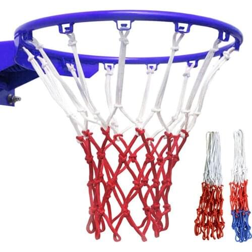 Color Block All-Weather Heavy Duty Professional Basketball Hoop Net Anti Whip Indoor Outdoor Replacement Basketball Net