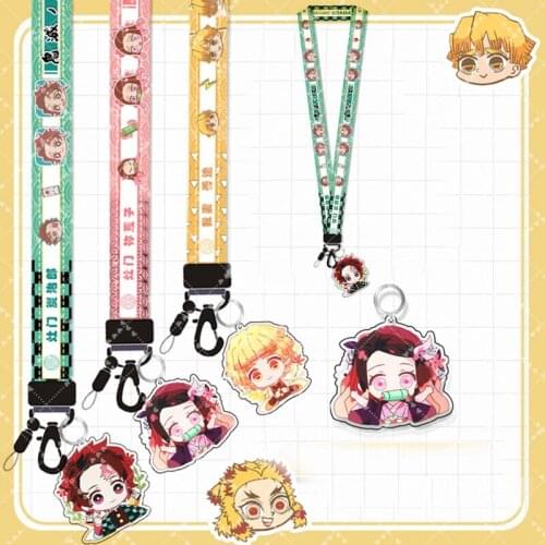 Demon Slayer: Kimetsu No Yaiba Anime Key Chains Keychain Cosplay Acrylic Pendant Keyring Cute Funny Cartoon Strap Belt New Gift