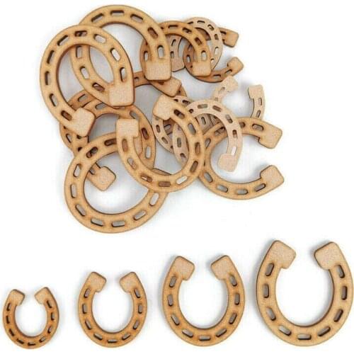 Lucky Horseshoe MDF Craft Shapes Wooden Blank Wedding Decoration Embellishment