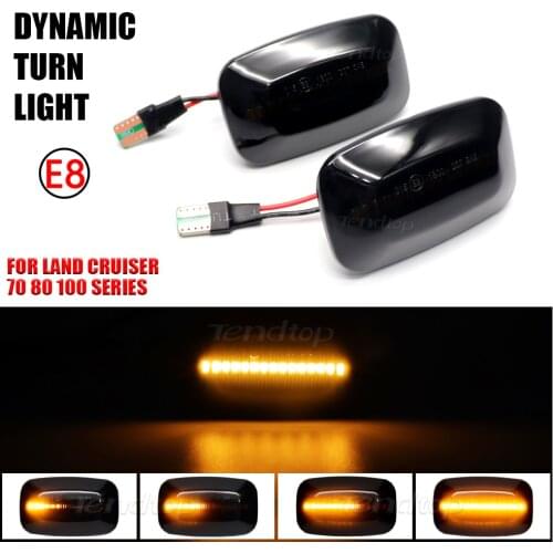 Dynamic Blinker LED Side Light Flowing Turn Signal Lamp Indicator Bulb For Toyota Land Cruiser Landcruiser 70 80 100 Series