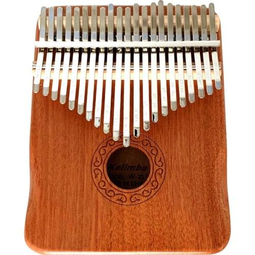 Kalimba 21 Key Mahogany Wooden Thumb Piano Mbira with Accessories Hammer Stickers Musical Instrument Gift