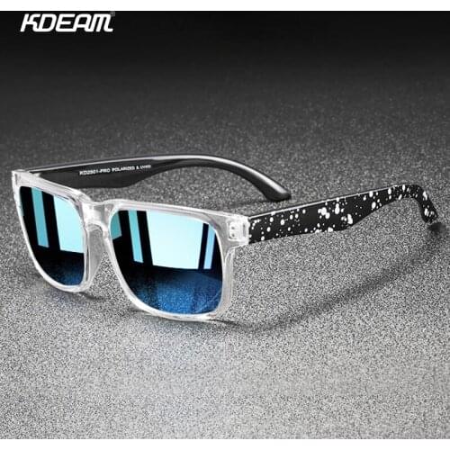 KDEAM Fashion Polarized Sunglasses Men Women Doodle Eyeglasses Frame Square Sun Glasses Unisex Driving Travel Goggles CE X78
