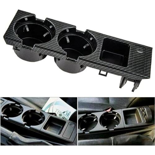 Carbon Fiber Center Console Cup Coin Holder Storing Box For BMW E46 325i 320i 51168217955