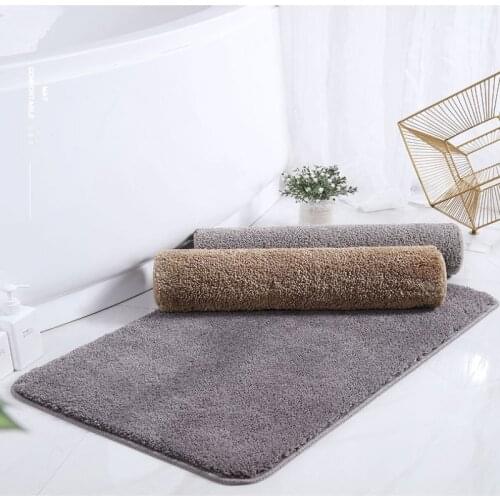 Bathroom Rug Non-slip Absorbent Bath Mat Thicken Plush Toilet Mat Washable Durable Bedroom Entrance Doormat Home Floor Pad