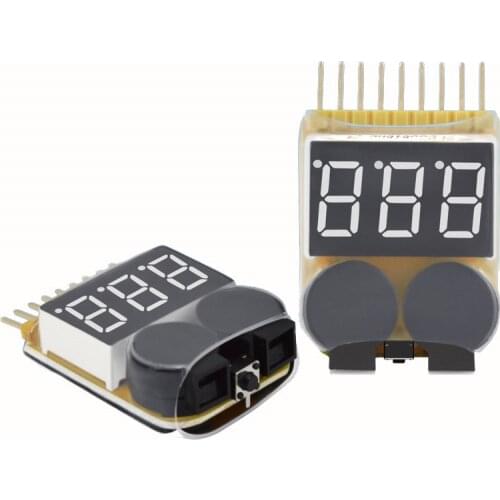 Lipo Battery Low Voltage Tester 1S-8S Buzzer Alarm For RC Toy FPV Racing Drone Spare Parts Rechargeable Charging Accessories