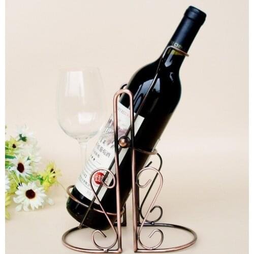 1PC metal frame rocking pouring iron wine rack holiday gifts creative wine holders for fashion restaurant ornaments J2071