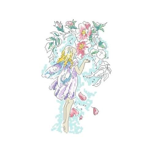 ZZ Birds and Peach Blossoms and Birds Counted Cross Stitch Kit Cross stitch RS cotton with cross stitch Spring Fairy