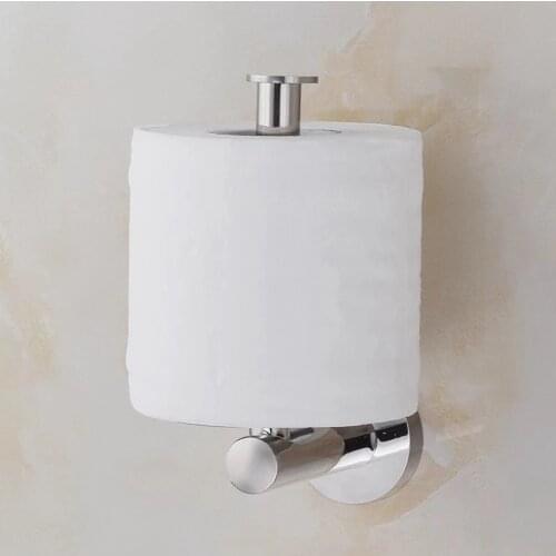 Punch-free Kitchen Roll Holder Wall-mounted Toilet Paper Holder Stainless Steel Bathroom Holder