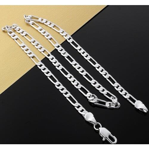 New Listing Hot selling 4MM silver color women lady cute nice chain Necklace Fashion trends Jewelry Gifts