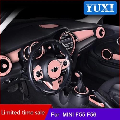 Car interior pink sticker car styling accessories Decorative cover For BMW MINI ONE COOPER S F55 F56 Auto Modification