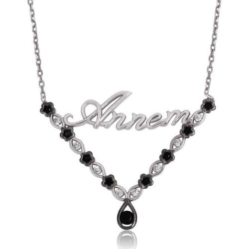 Silver Flower Mother Lady Necklace