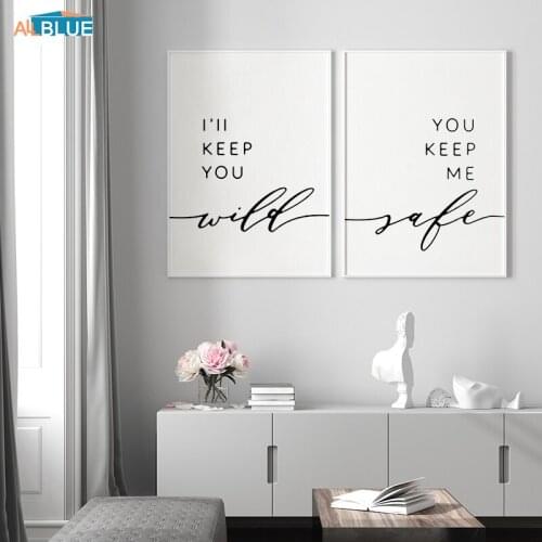 Scandinavian Wall Art Posters And Prints Promise Letter Canvas Painting Decorative Picture Nordic Modern Minimalist Home Decor