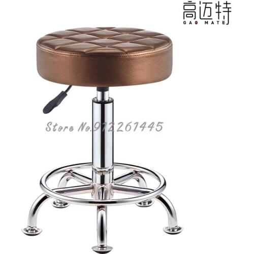Hairdressing work chair hair salon special hair cutting stool barber chair lift turn beauty stool round manicure chair massage