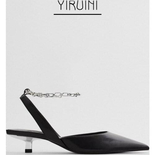 2021 New ZA Syle Women Sandals Crystal Tassel Design In Font Square Toe One Strap Buckle In Side Leather Gladiator Sandals