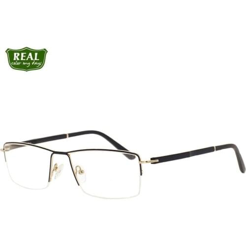 1pcs Halfrim Men Metal Optical Frame Design Temple Stylish Eyeglass Frame China