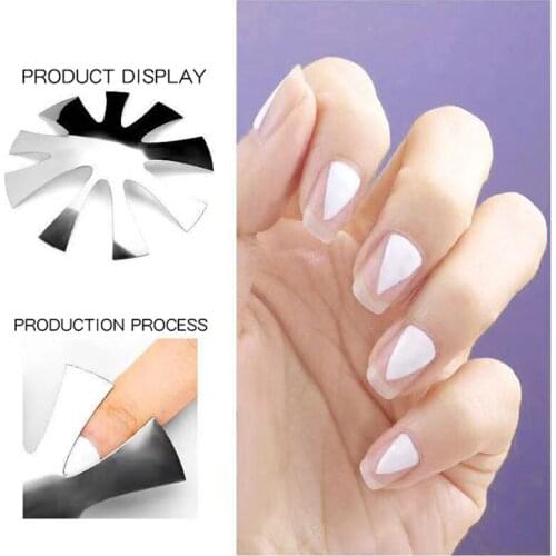 1Pc Easy French Cut V-shape Tips Manicure Edge Trimmer Shaped Stainless Steel Line Tools Nail Art Acrylic Cutter