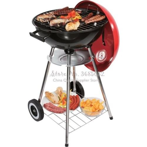17 inch Round Four Legs With Cover Charcoal Grill Barbecue Tray BBQ Grill Charcoal Grill Mini New Type Tooking Grid