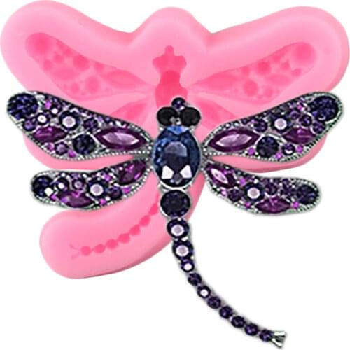 3D Dragonfly Silicone Mold Cupcake Topper Fondant Cake Decorating Tools Jewelry Resin Clay Mould Candy Chocolate Gumpaste Moulds