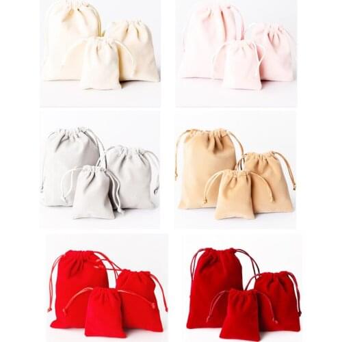 Velvet Drawstring Pouches Travel Drawer Organizer Pouch Christmas,Wedding Party Favor Gift Bags