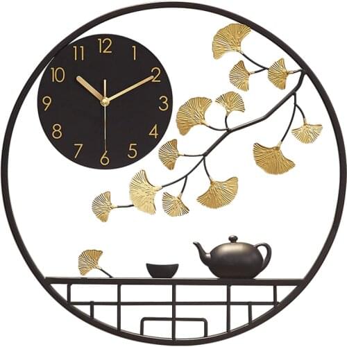 Black Antique Wall Clock Art Simple Stylish Modern Wall Clock Gold Living Room Large Orologio Casa Home Decoration WE50WC