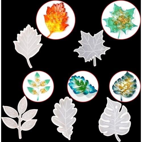 DM060 DIY Maple Leaf Handmade Crystal Coaster Silicone Molds Resin For Home Decoration Drop Glue Tool