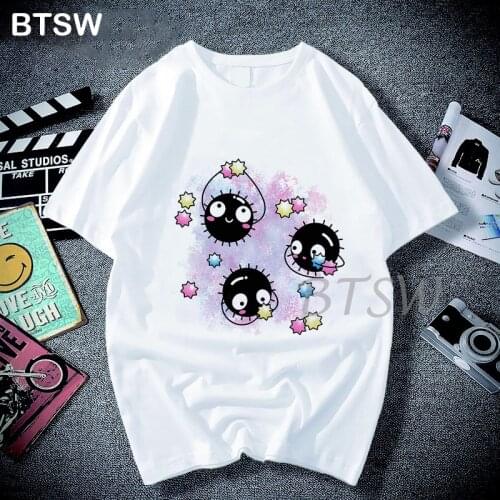 Anime Totoro Studio T Shirt Women Ullzang Funny Ghibli Japanese Kawaii Grunge Tumblr T-shirt Harajuku Vintage Tops Tee Female