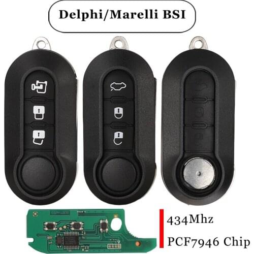 Jingyuqin 10pcs For Fiat 500 Punto Bravo Doblo Ducato Peugeot Boxer Citroen Relay Jumper Lancia Musa Delphi/Marelli 434 MHZ